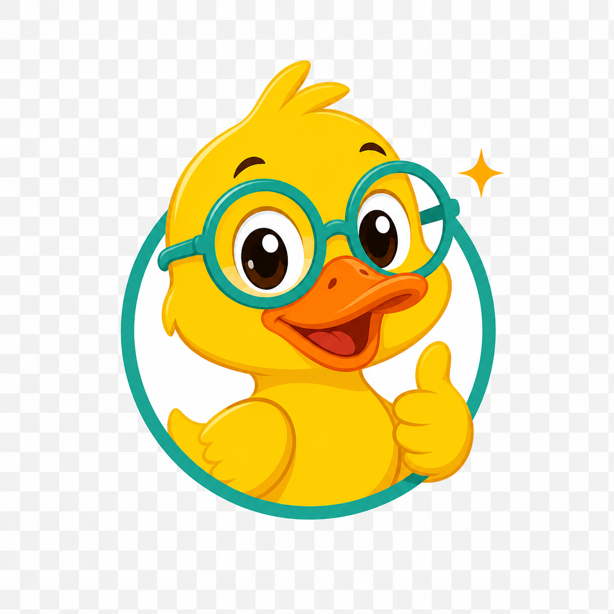 SmartDuck duck wearing glasses